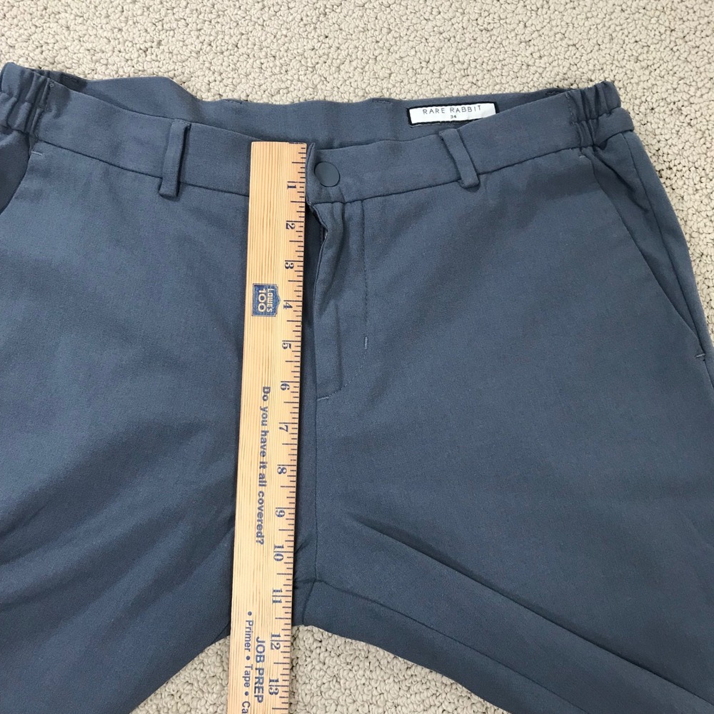 Rare Rabbit Travellers Basic Travel-2 Blue Grey Stretch Trousers Mens Size 34 - Picture 6 of 9
